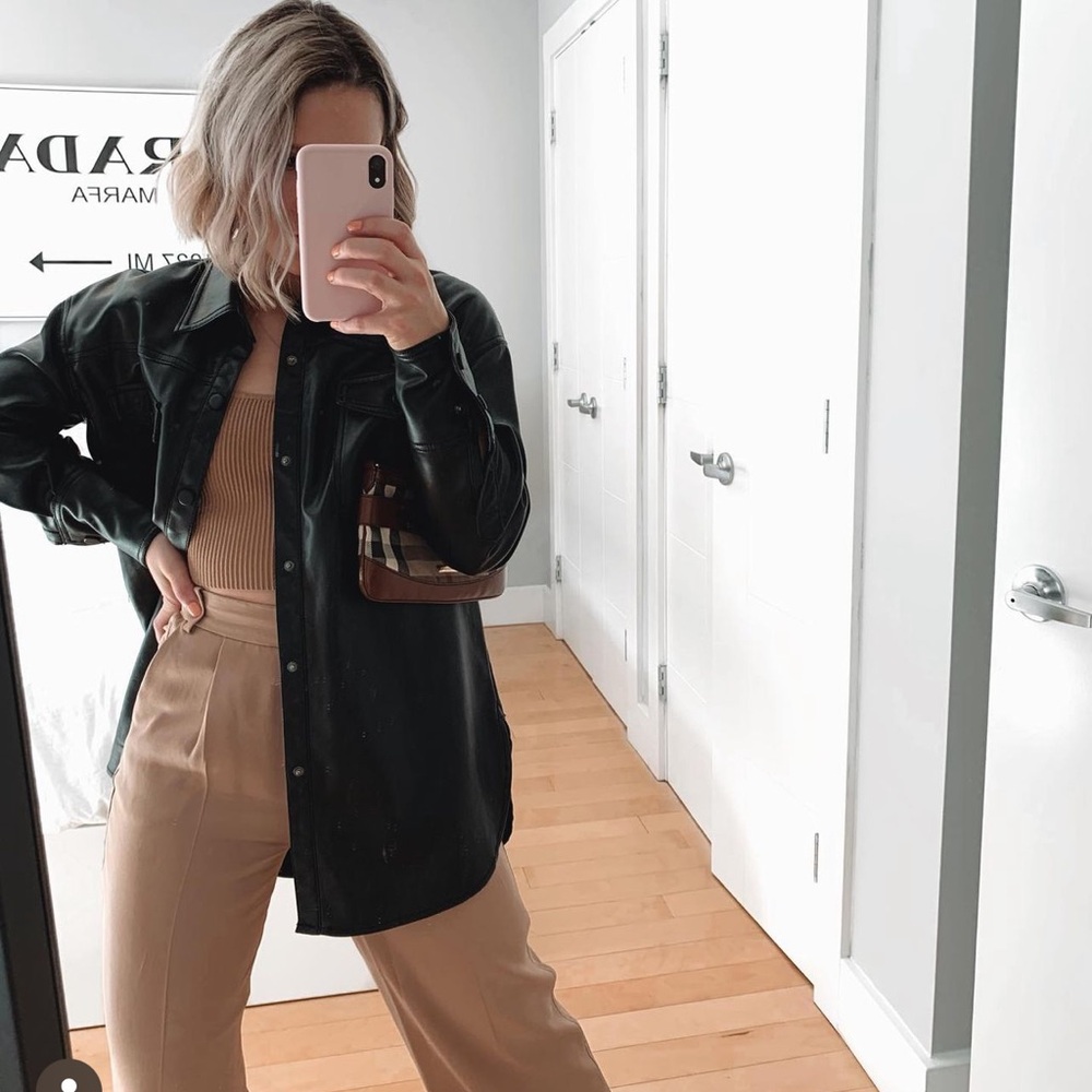 Faux leather jacket